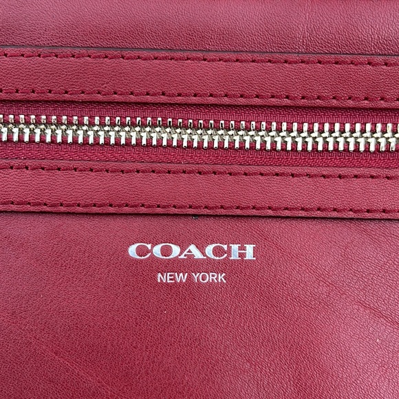 Coach burgundy clutch - hardly used. Like new. Rare color. - Picture 8 of 8
